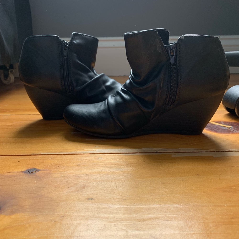 Black ankle booties